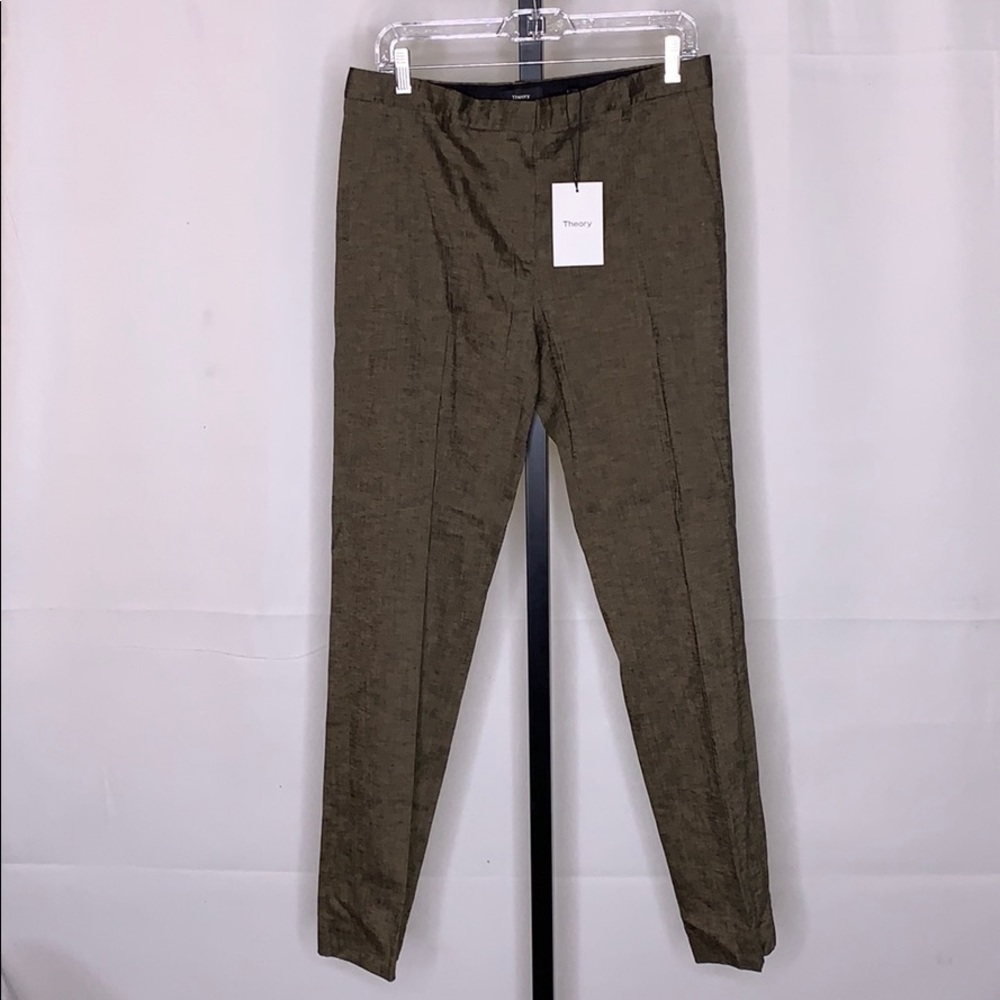 NWT Theory Tailored Trouser textured linen size-8